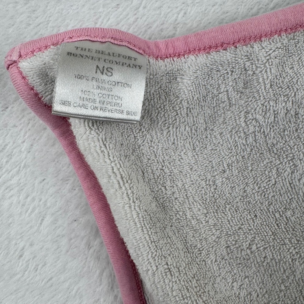 The Beaufort Bonnet Company Bath Towel NS Blue Pink Beach Print Pima - Picture 9 of 11